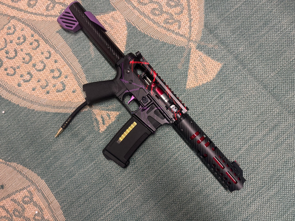 KA Tech MAC Polarstars F2 AR8 HPA M4 Carbon Type 5 Skeletonized Cerakote Splatter - KA Tech Airsoft - Polarstar F2