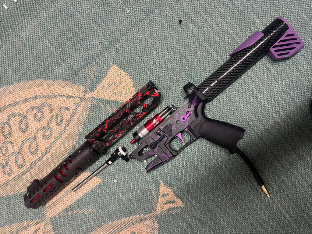 KA Tech MAC Polarstars F2 AR8 HPA M4 Carbon Type 5 Skeletonized Cerakote Splatter - KA Tech Airsoft - Polarstar F2