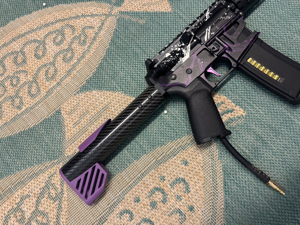 KA Tech MAC Polarstars F2 AR8 HPA M4 Carbon Type 5 Skeletonized Cerakote Splatter - KA Tech Airsoft - Polarstar F2