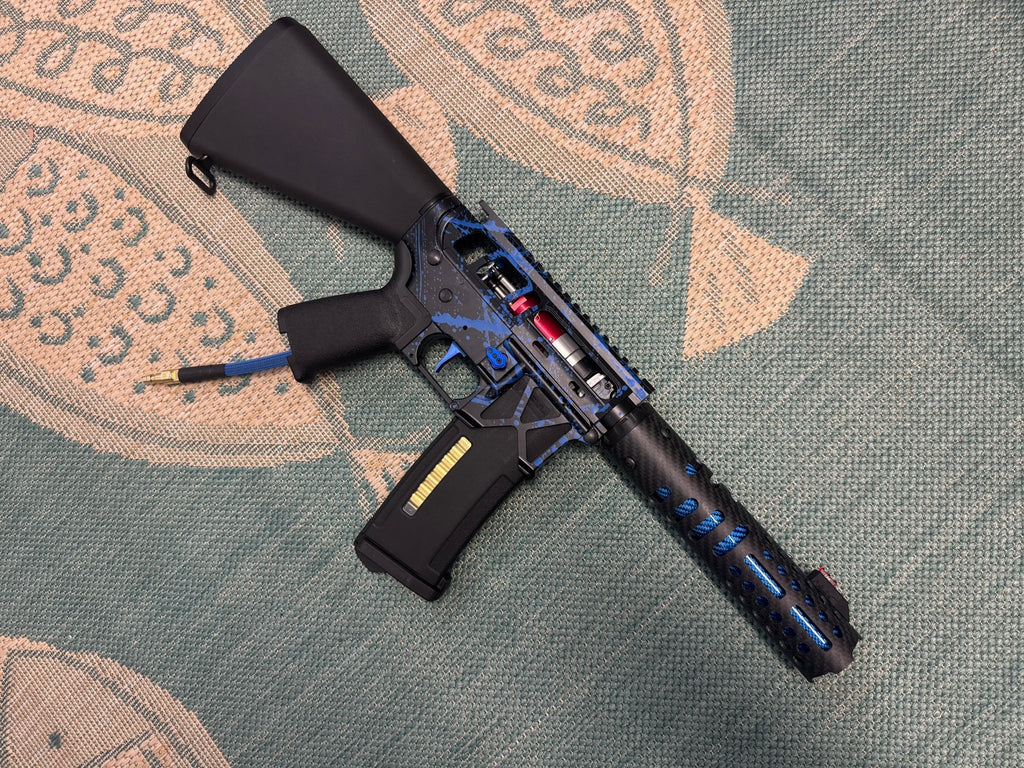 KA Tech MAC Polarstars F2 AR8 HPA M4 Stuby Type 2 Skeletonized Cerakote Splatter - KA Tech Airsoft - Polarstar F2