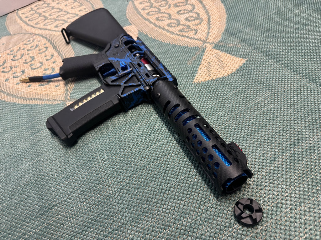 KA Tech MAC Polarstars F2 AR8 HPA M4 Stuby Type 2 Skeletonized Cerakote Splatter - KA Tech Airsoft - Polarstar F2
