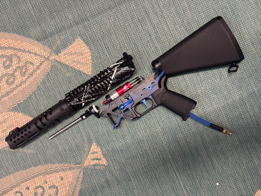 KA Tech MAC Polarstars F2 AR8 HPA M4 Stuby Type 2 Skeletonized Cerakote Splatter - KA Tech Airsoft - Polarstar F2