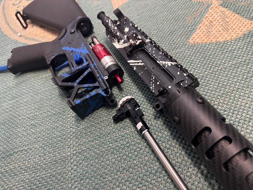 KA Tech MAC Polarstars F2 AR8 HPA M4 Stuby Type 2 Skeletonized Cerakote Splatter - KA Tech Airsoft - Polarstar F2