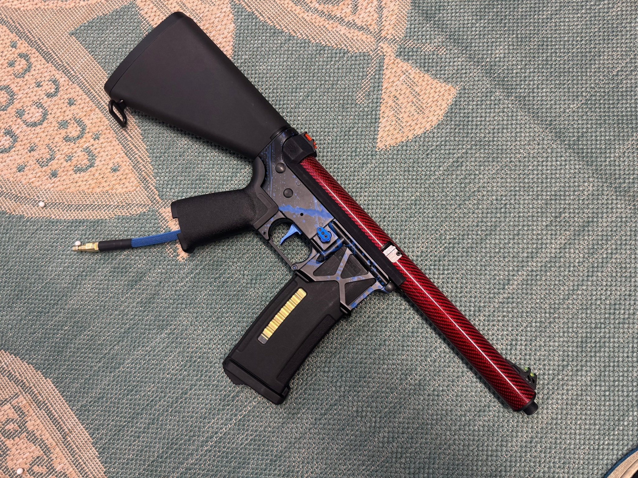 KA Tech MAC Polarstars F2 AR8 HPA M4 Stuby Type 2 Skeletonized Cerakote Splatter - KA Tech Airsoft - Polarstar F2