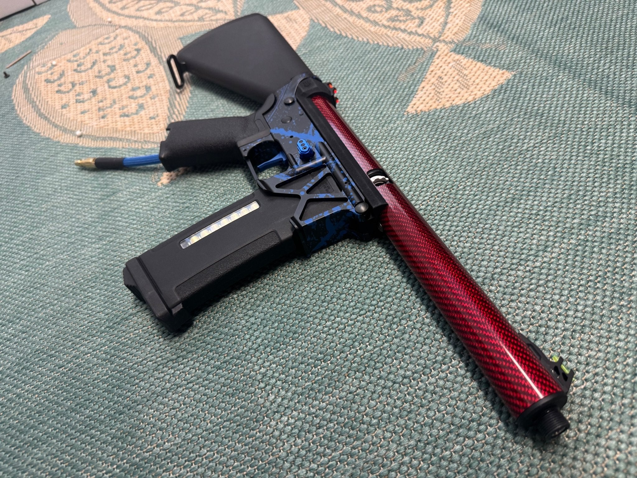 KA Tech MAC Polarstars F2 AR8 HPA M4 Stuby Type 2 Skeletonized Cerakote Splatter - KA Tech Airsoft - Polarstar F2