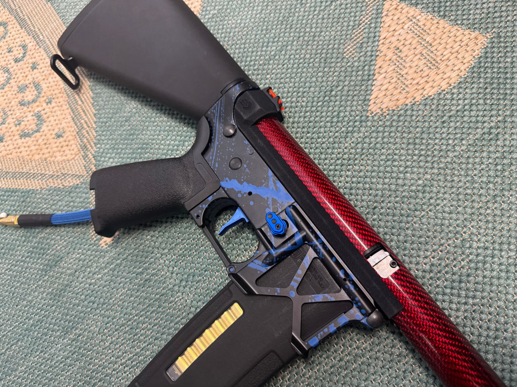 KA Tech MAC Polarstars F2 AR8 HPA M4 Stuby Type 2 Skeletonized Cerakote Splatter - KA Tech Airsoft - Polarstar F2