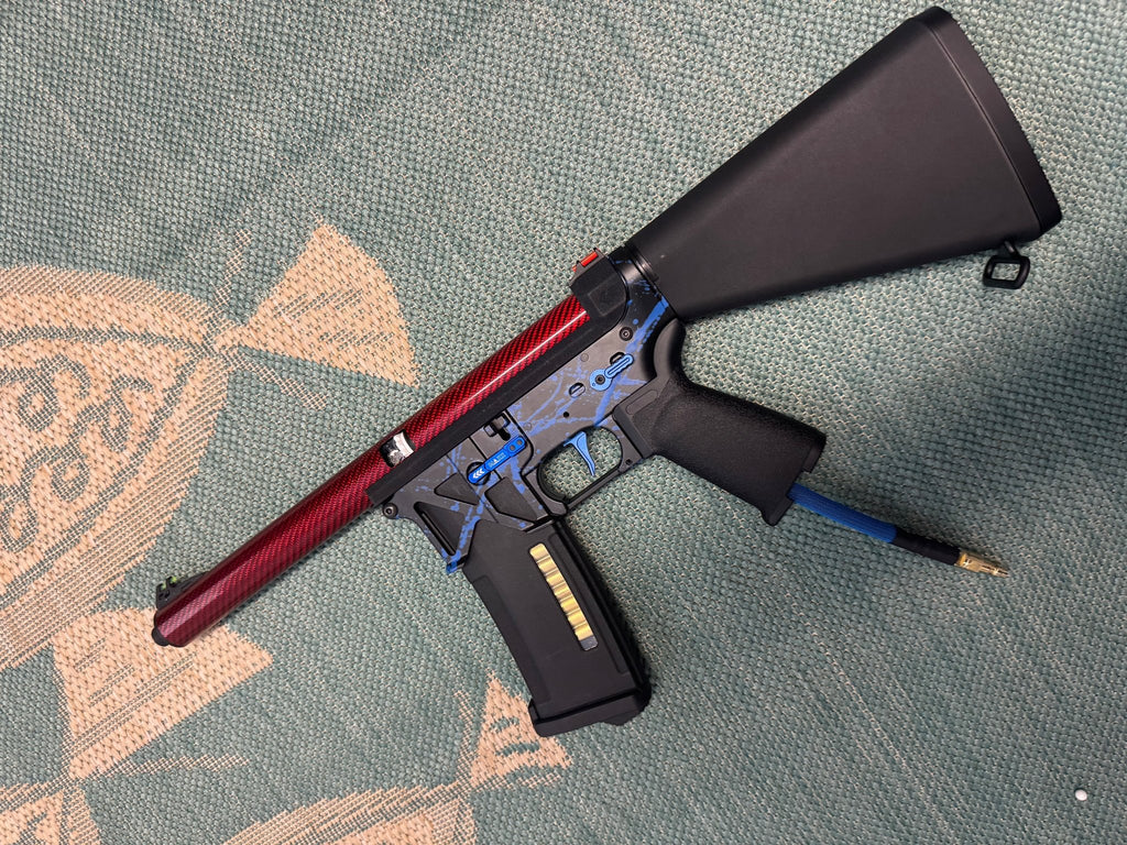 KA Tech MAC Polarstars F2 AR8 HPA M4 Stuby Type 2 Skeletonized Cerakote Splatter - KA Tech Airsoft - Polarstar F2