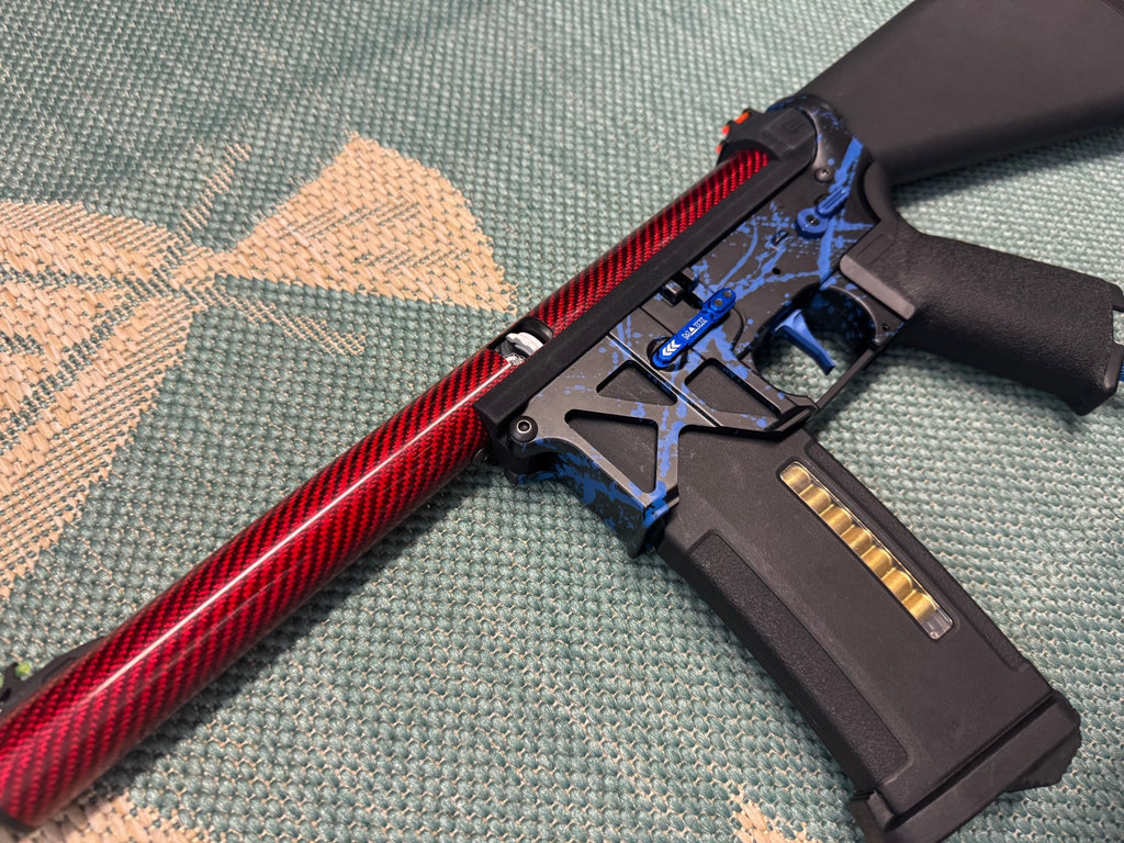 KA Tech MAC Polarstars F2 AR8 HPA M4 Stuby Type 2 Skeletonized Cerakote Splatter - KA Tech Airsoft - Polarstar F2