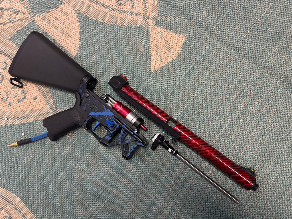 KA Tech MAC Polarstars F2 AR8 HPA M4 Stuby Type 2 Skeletonized Cerakote Splatter - KA Tech Airsoft - Polarstar F2