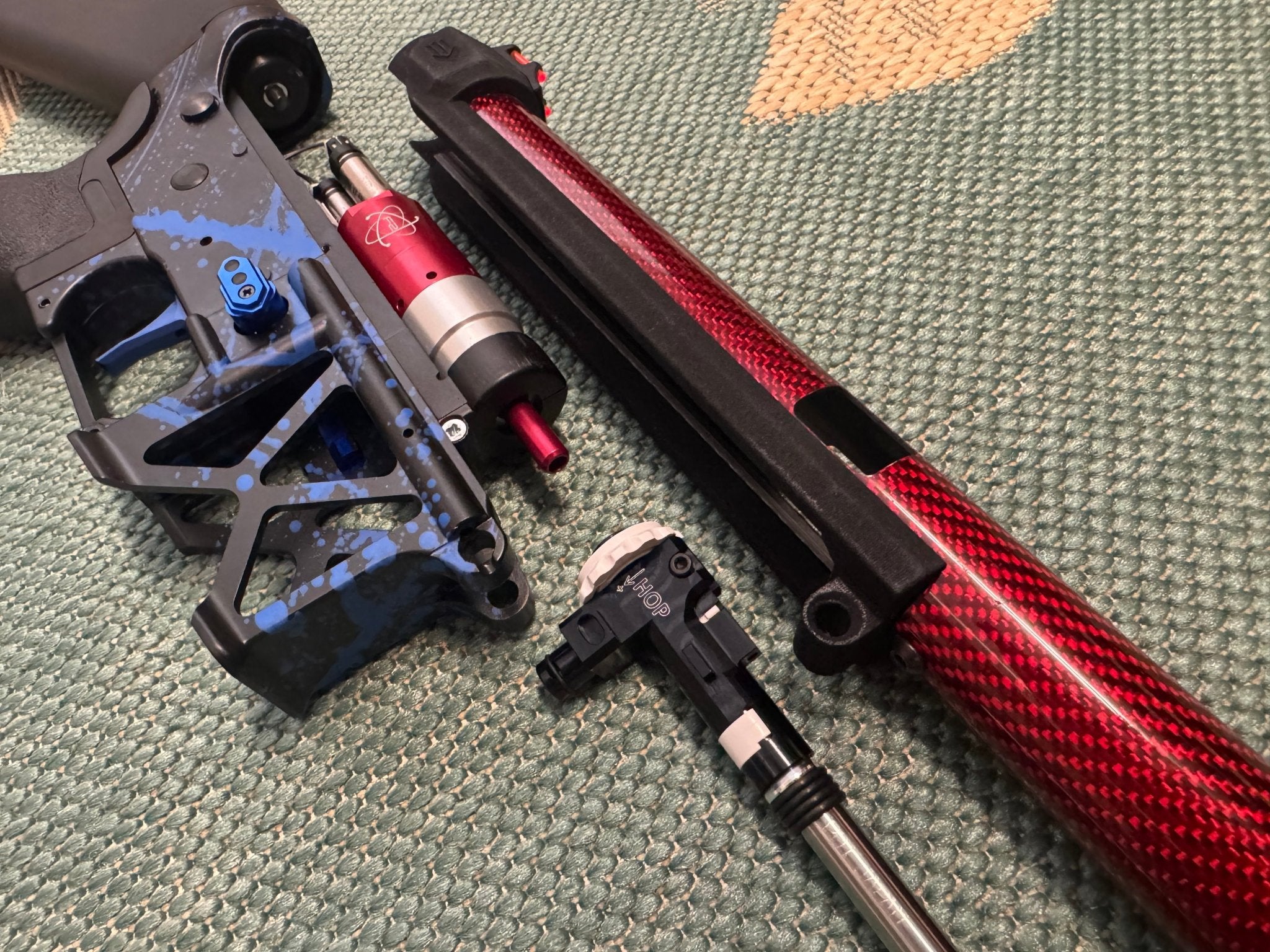 KA Tech MAC Polarstars F2 AR8 HPA M4 Stuby Type 2 Skeletonized Cerakote Splatter - KA Tech Airsoft - Polarstar F2
