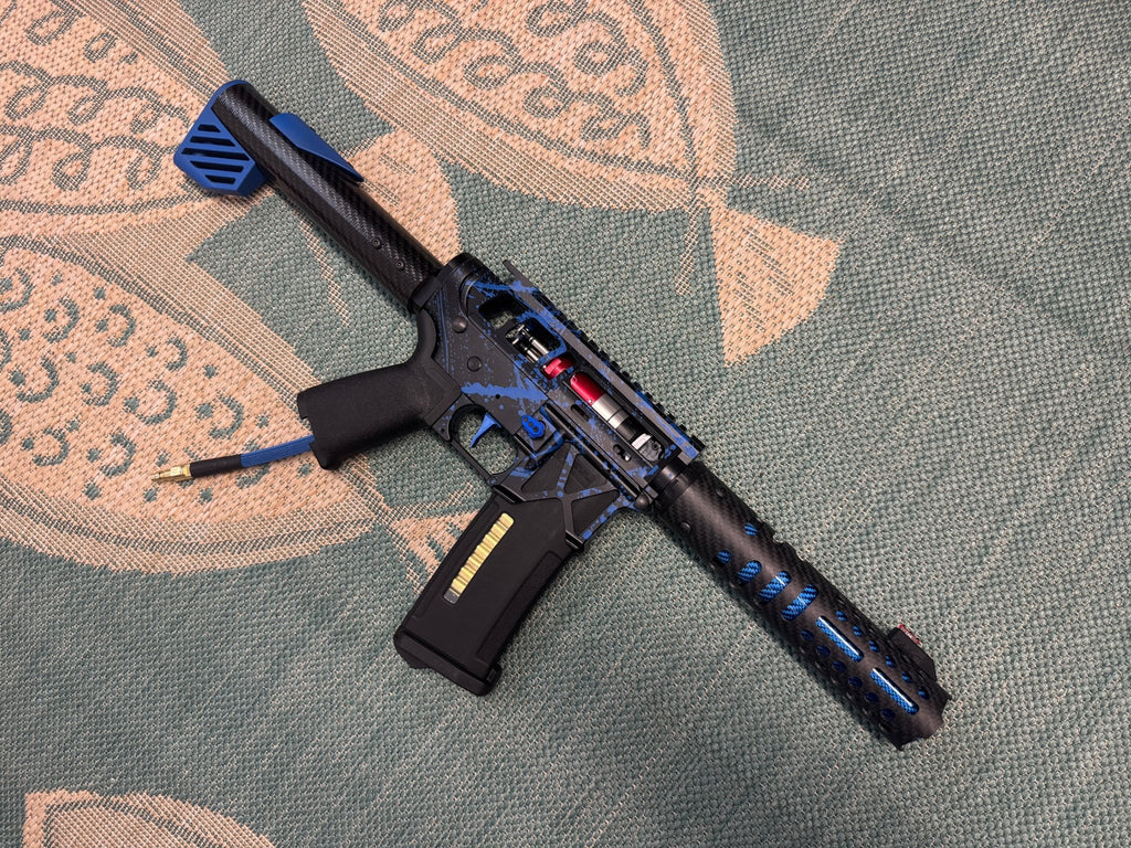 KA Tech MAC Polarstars F2 AR8 HPA M4 Carbon Type 2 Skeletonized Cerakote Splatter - KA Tech Airsoft - Polarstar F2