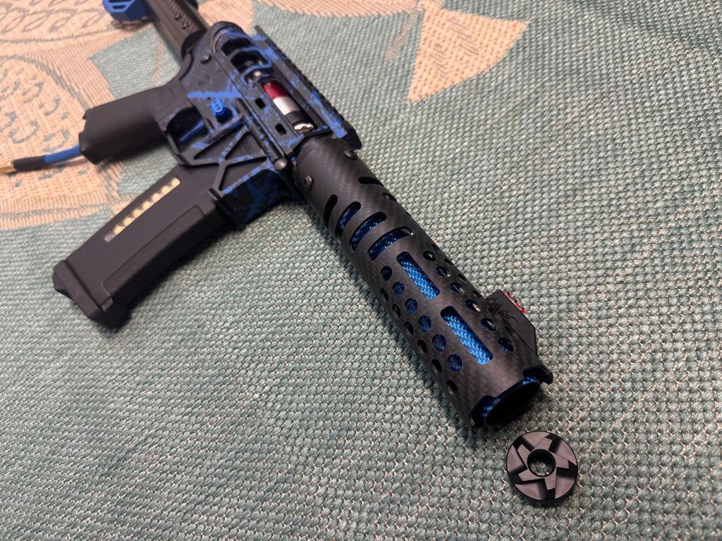KA Tech MAC Polarstars F2 AR8 HPA M4 Carbon Type 2 Skeletonized Cerakote Splatter - KA Tech Airsoft - Polarstar F2