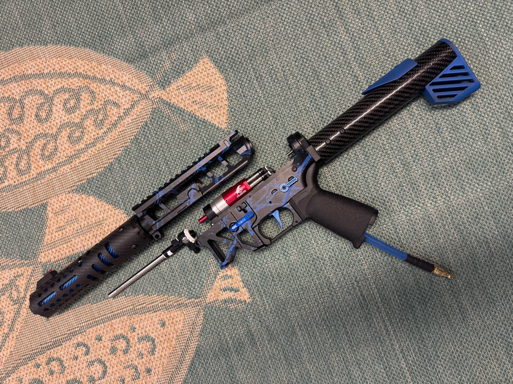 KA Tech MAC Polarstars F2 AR8 HPA M4 Carbon Type 2 Skeletonized Cerakote Splatter - KA Tech Airsoft - Polarstar F2