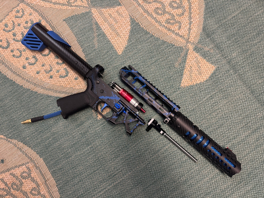 KA Tech MAC Polarstars F2 AR8 HPA M4 Carbon Type 2 Skeletonized Cerakote Splatter - KA Tech Airsoft - Polarstar F2