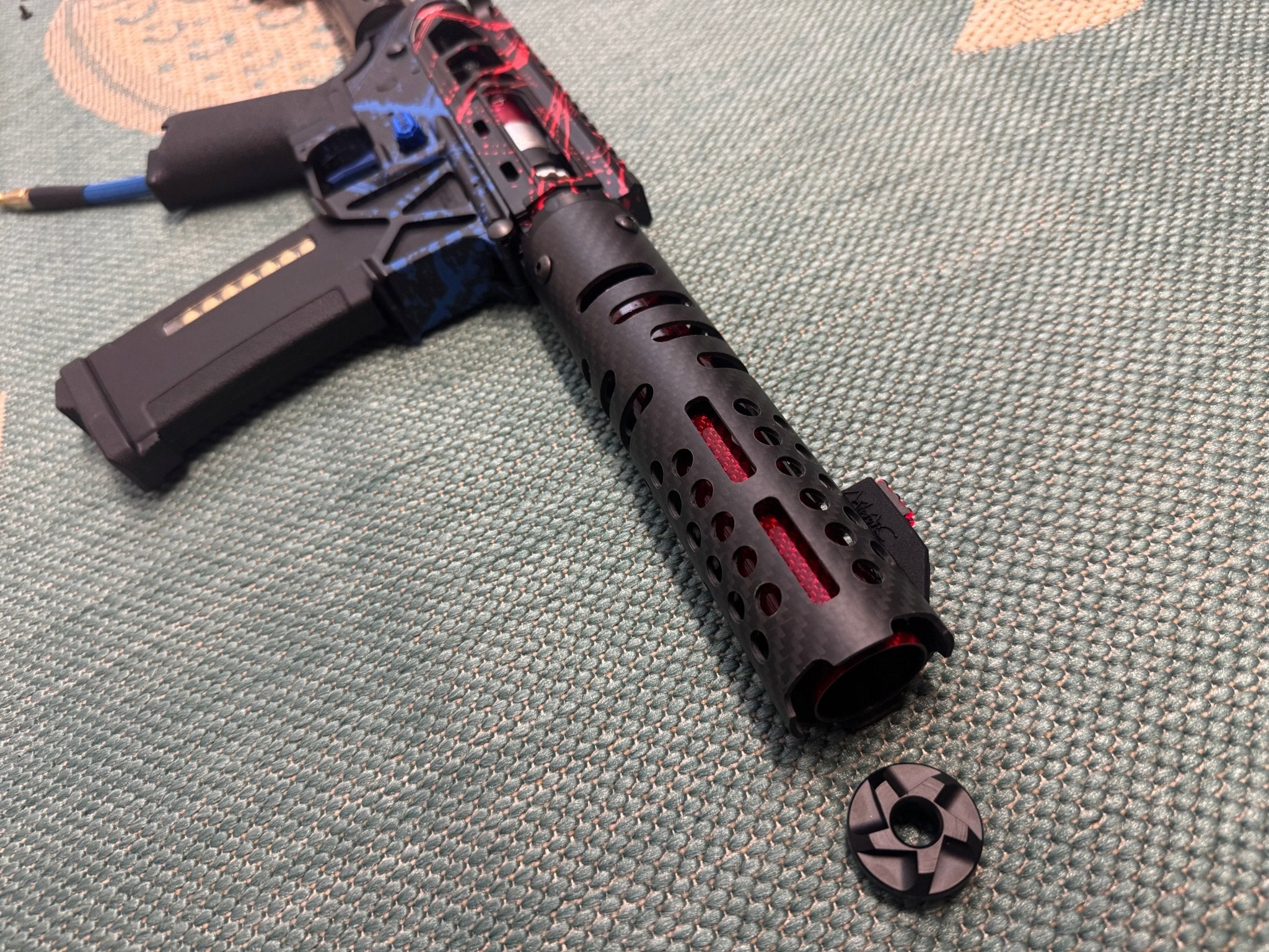 KA Tech MAC Polarstars F2 AR8 HPA M4 Carbon Type 2 Skeletonized Cerakote Splatter - KA Tech Airsoft - Polarstar F2