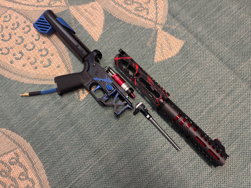KA Tech MAC Polarstars F2 AR8 HPA M4 Carbon Type 2 Skeletonized Cerakote Splatter - KA Tech Airsoft - Polarstar F2
