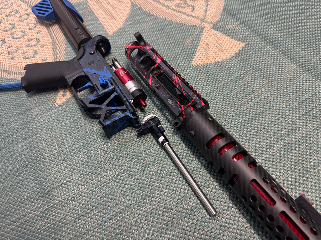 KA Tech MAC Polarstars F2 AR8 HPA M4 Carbon Type 2 Skeletonized Cerakote Splatter - KA Tech Airsoft - Polarstar F2