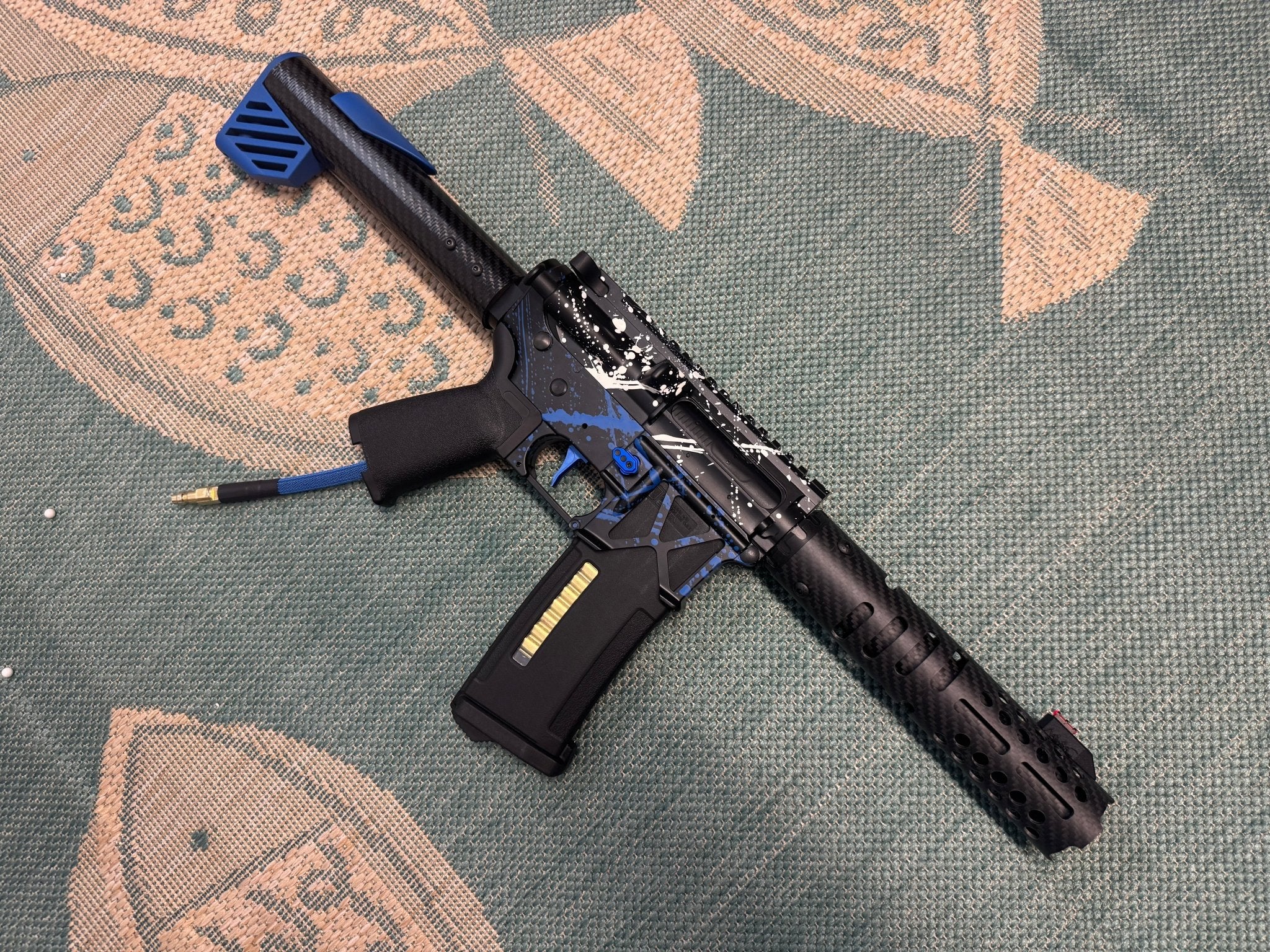 KA Tech MAC Polarstars F2 AR8 HPA M4 Carbon Type 2 Skeletonized Cerakote Splatter - KA Tech Airsoft - Polarstar F2