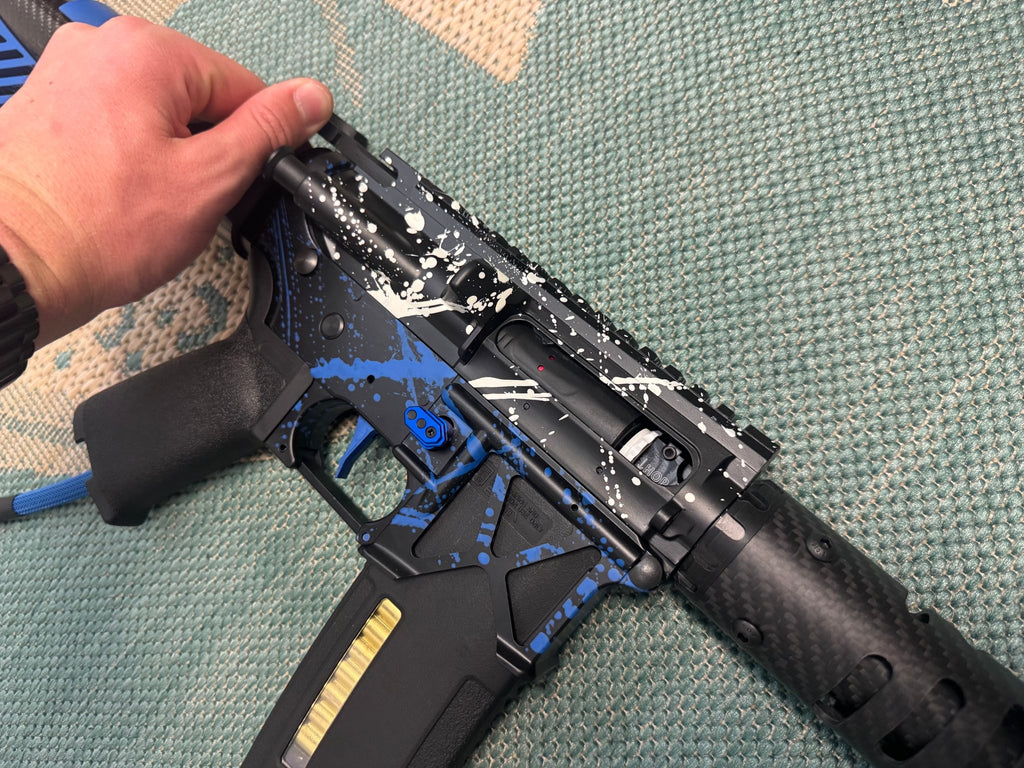 KA Tech MAC Polarstars F2 AR8 HPA M4 Carbon Type 2 Skeletonized Cerakote Splatter - KA Tech Airsoft - Polarstar F2