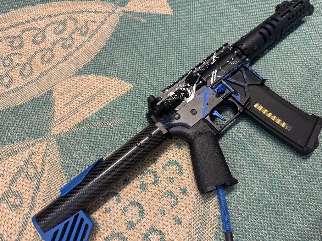 KA Tech MAC Polarstars F2 AR8 HPA M4 Carbon Type 2 Skeletonized Cerakote Splatter - KA Tech Airsoft - Polarstar F2