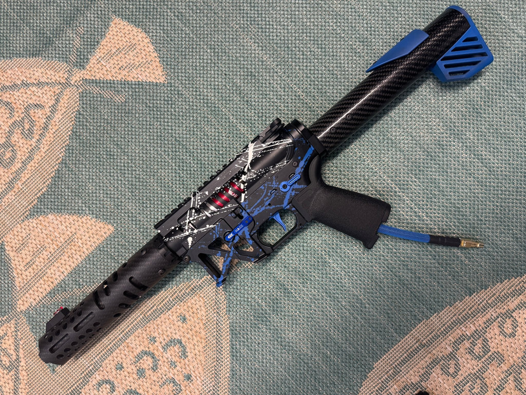 KA Tech MAC Polarstars F2 AR8 HPA M4 Carbon Type 2 Skeletonized Cerakote Splatter - KA Tech Airsoft - Polarstar F2