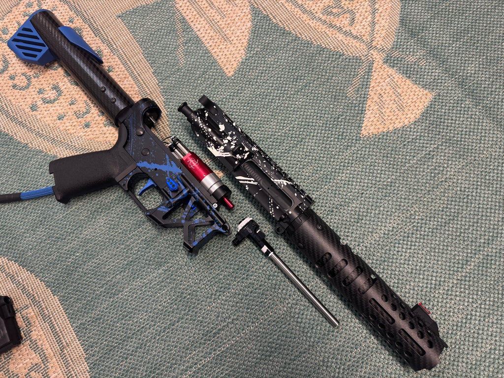 KA Tech MAC Polarstars F2 AR8 HPA M4 Carbon Type 2 Skeletonized Cerakote Splatter - KA Tech Airsoft - Polarstar F2
