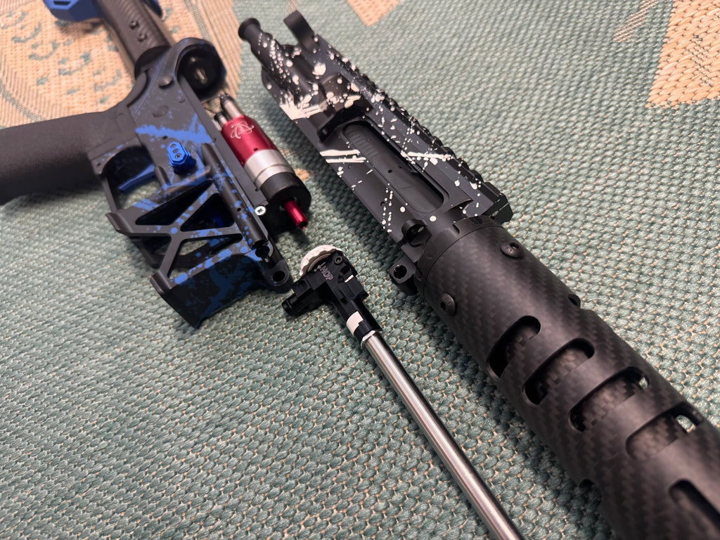 KA Tech MAC Polarstars F2 AR8 HPA M4 Carbon Type 2 Skeletonized Cerakote Splatter - KA Tech Airsoft - Polarstar F2