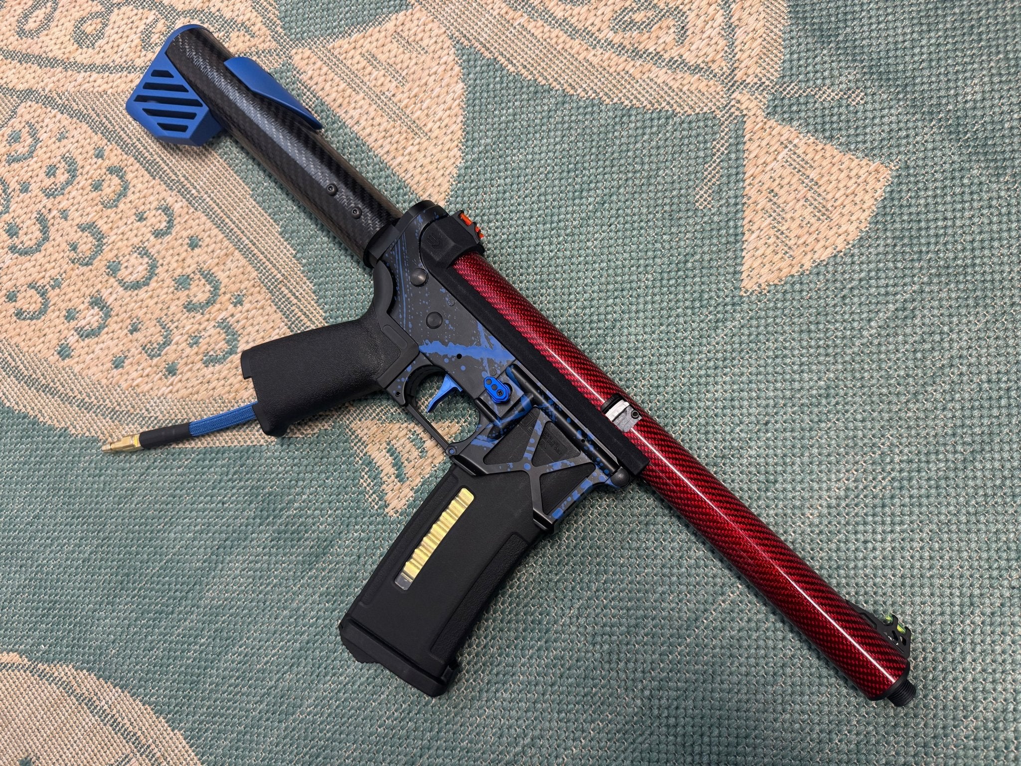 KA Tech MAC Polarstars F2 AR8 HPA M4 Carbon Type 2 Skeletonized Cerakote Splatter - KA Tech Airsoft - Polarstar F2