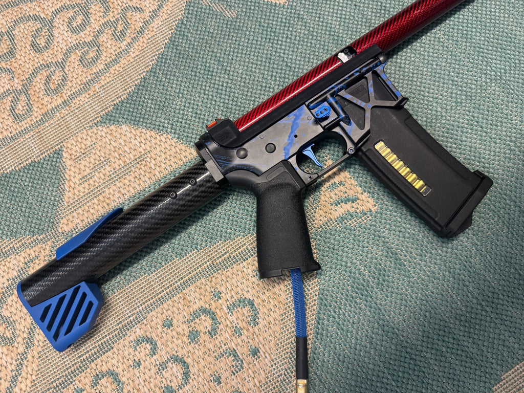 KA Tech MAC Polarstars F2 AR8 HPA M4 Carbon Type 2 Skeletonized Cerakote Splatter - KA Tech Airsoft - Polarstar F2