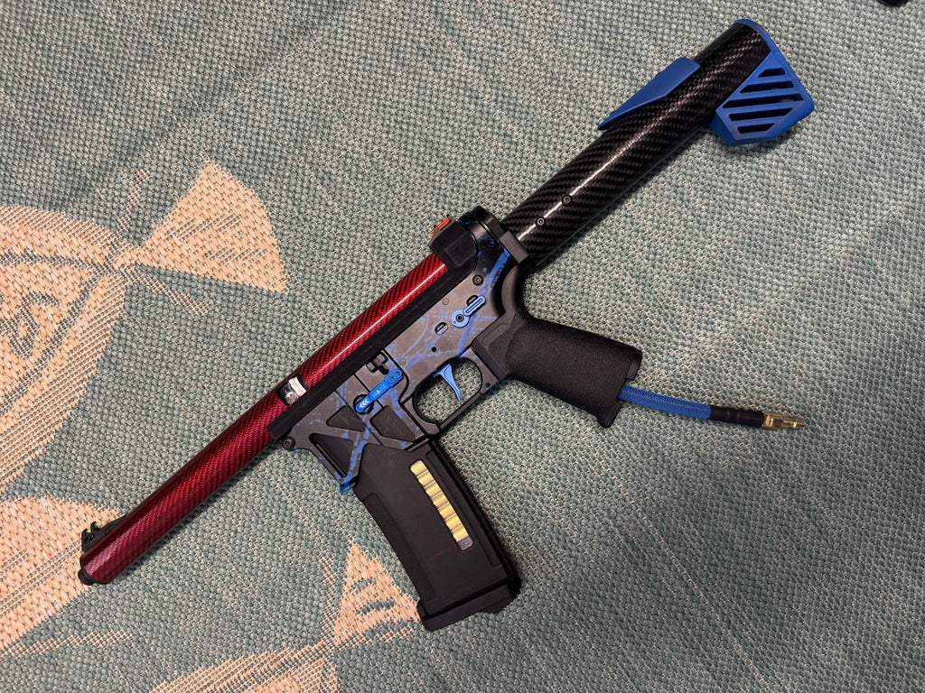 KA Tech MAC Polarstars F2 AR8 HPA M4 Carbon Type 2 Skeletonized Cerakote Splatter - KA Tech Airsoft - Polarstar F2