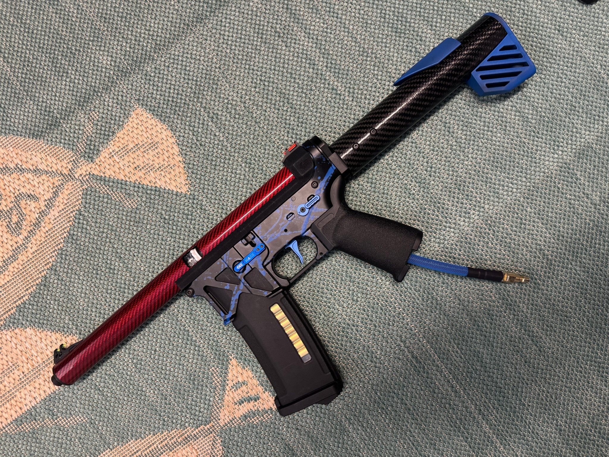 KA Tech MAC Polarstars F2 AR8 HPA M4 Carbon Type 2 Skeletonized Cerakote Splatter - KA Tech Airsoft - Polarstar F2