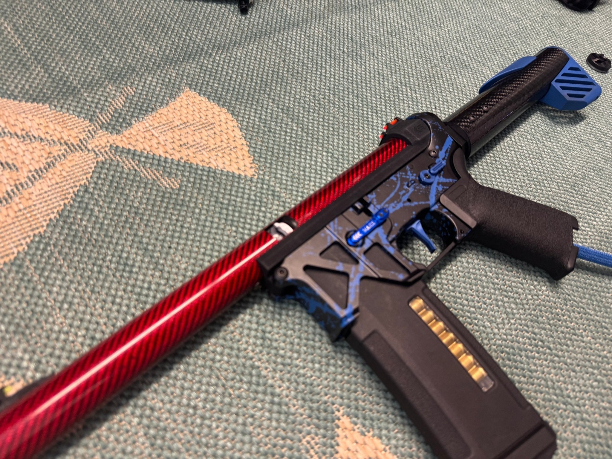 KA Tech MAC Polarstars F2 AR8 HPA M4 Carbon Type 2 Skeletonized Cerakote Splatter - KA Tech Airsoft - Polarstar F2