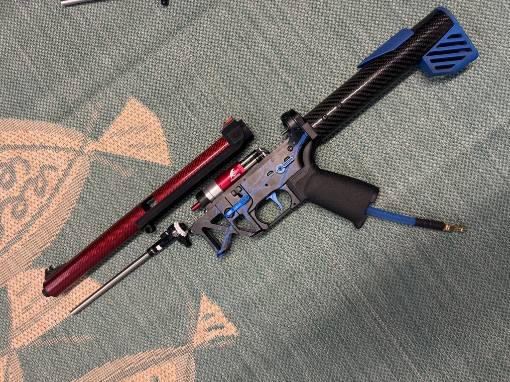 KA Tech MAC Polarstars F2 AR8 HPA M4 Carbon Type 2 Skeletonized Cerakote Splatter - KA Tech Airsoft - Polarstar F2