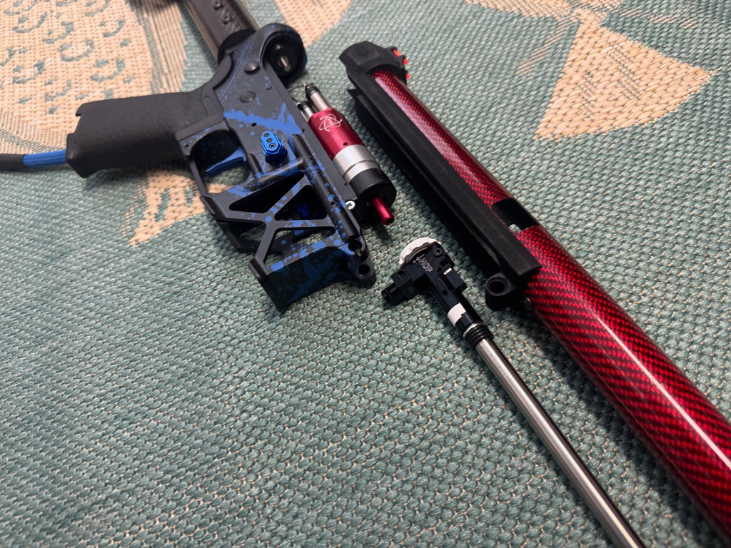 KA Tech MAC Polarstars F2 AR8 HPA M4 Carbon Type 2 Skeletonized Cerakote Splatter - KA Tech Airsoft - Polarstar F2