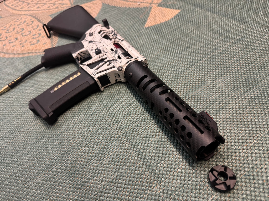 KA Tech MAC Airtac Polarstars F2 AR8 HPA M4 Stuby Type 4 Skeletonized Cerakote Splatter - KA Tech Airsoft - Polarstar F2