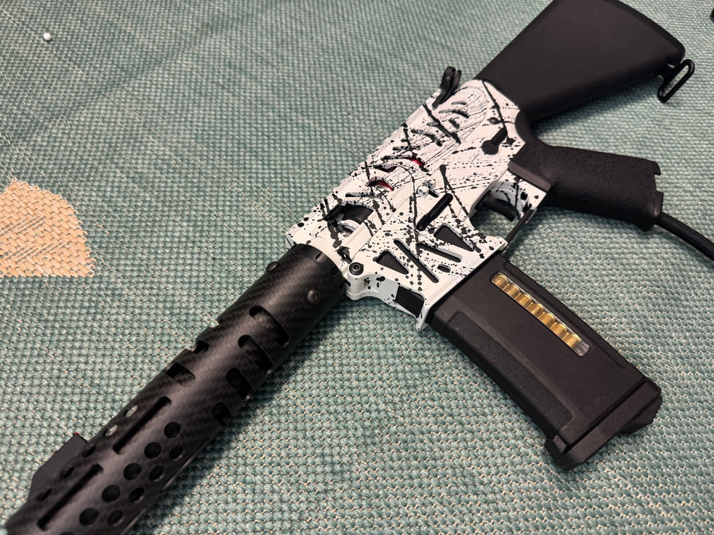 KA Tech MAC Airtac Polarstars F2 AR8 HPA M4 Stuby Type 4 Skeletonized Cerakote Splatter - KA Tech Airsoft - Polarstar F2
