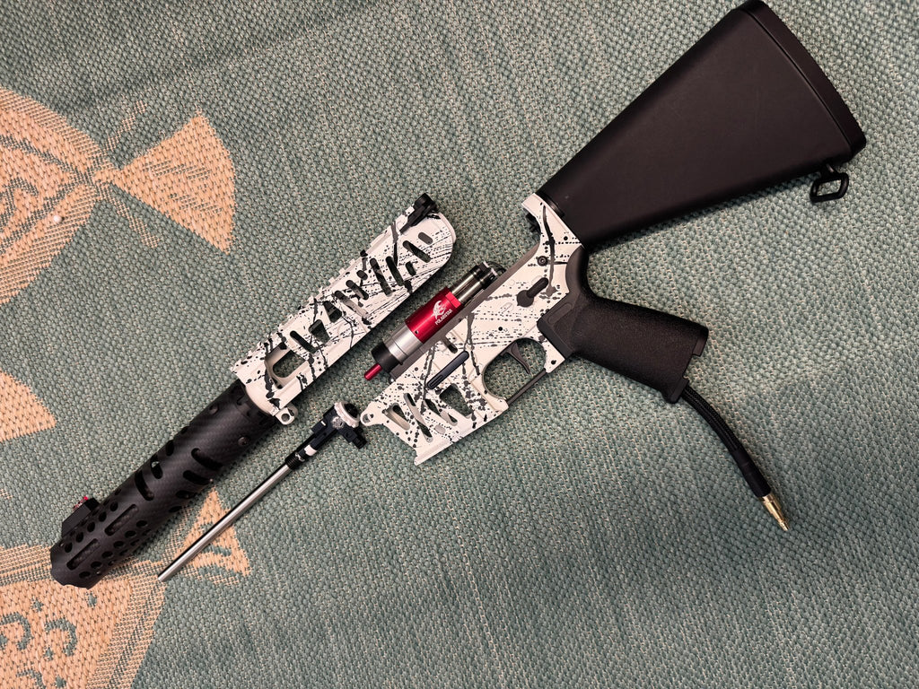 KA Tech MAC Airtac Polarstars F2 AR8 HPA M4 Stuby Type 4 Skeletonized Cerakote Splatter - KA Tech Airsoft - Polarstar F2