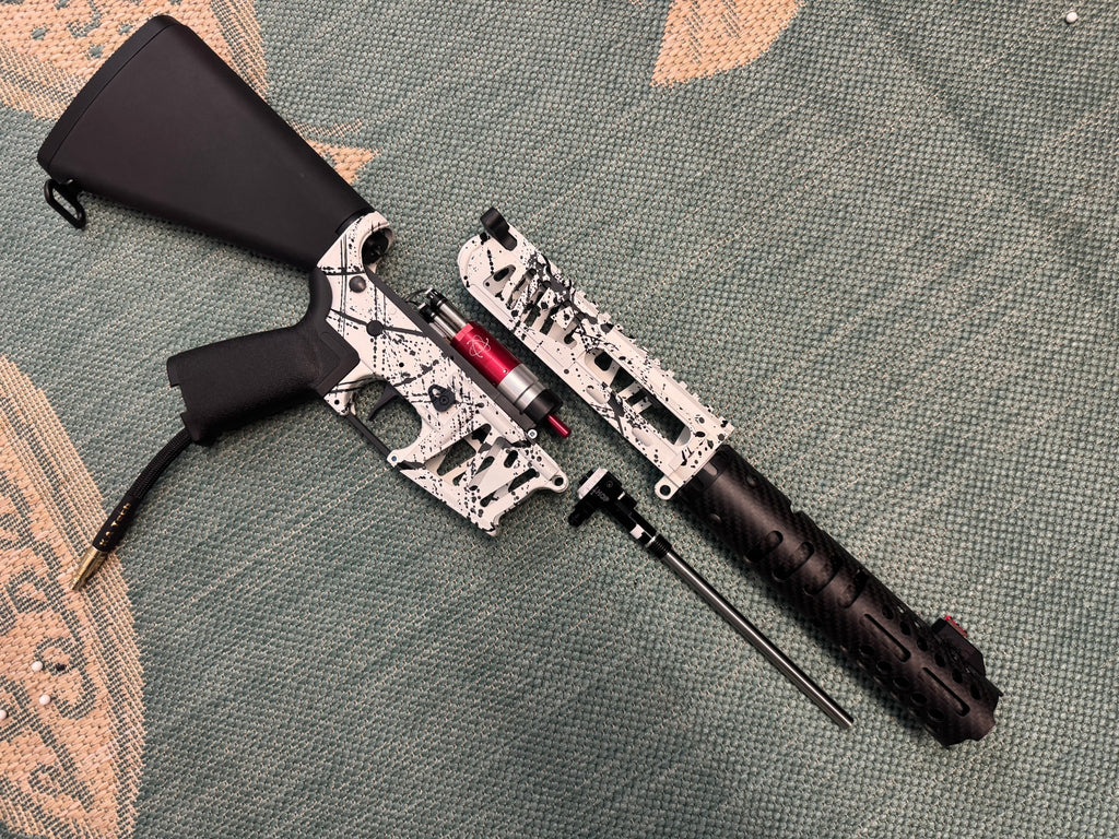 KA Tech MAC Airtac Polarstars F2 AR8 HPA M4 Stuby Type 4 Skeletonized Cerakote Splatter - KA Tech Airsoft - Polarstar F2