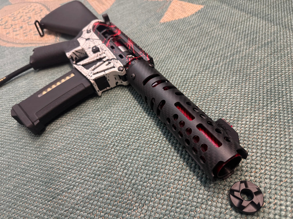 KA Tech MAC Airtac Polarstars F2 AR8 HPA M4 Stuby Type 4 Skeletonized Cerakote Splatter - KA Tech Airsoft - Polarstar F2