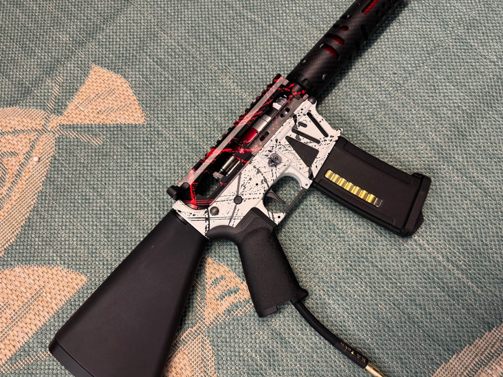 KA Tech MAC Airtac Polarstars F2 AR8 HPA M4 Stuby Type 4 Skeletonized Cerakote Splatter - KA Tech Airsoft - Polarstar F2