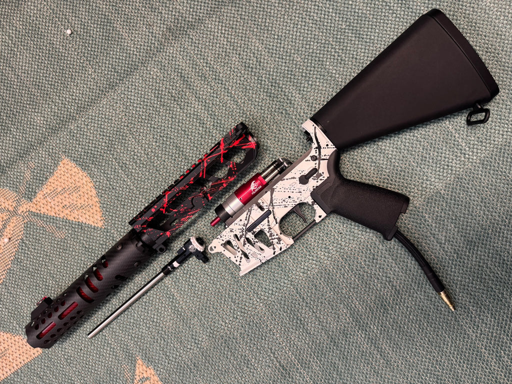 KA Tech MAC Airtac Polarstars F2 AR8 HPA M4 Stuby Type 4 Skeletonized Cerakote Splatter - KA Tech Airsoft - Polarstar F2