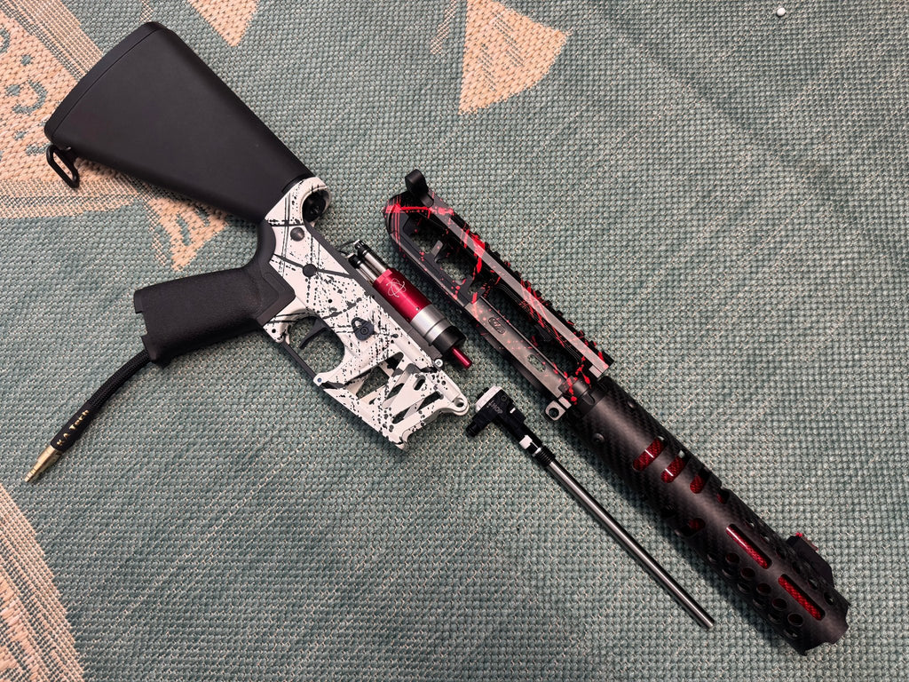 KA Tech MAC Airtac Polarstars F2 AR8 HPA M4 Stuby Type 4 Skeletonized Cerakote Splatter - KA Tech Airsoft - Polarstar F2