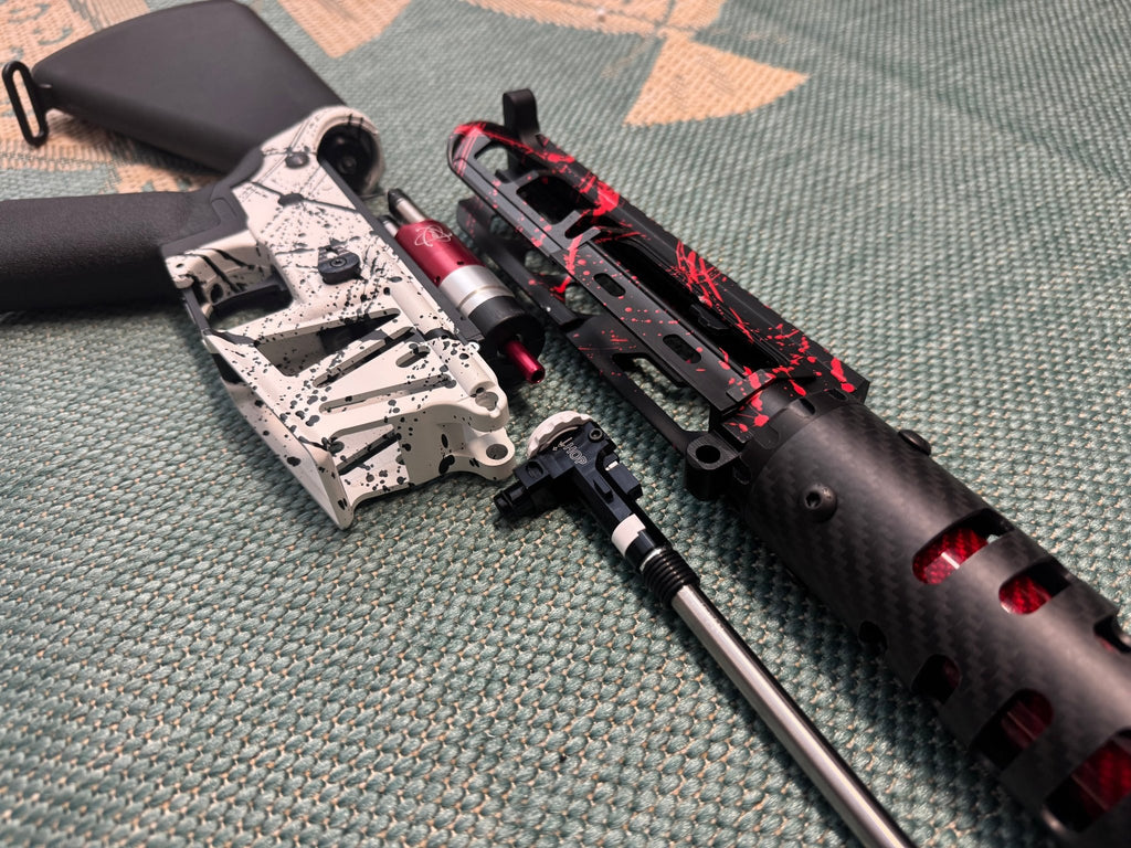 KA Tech MAC Airtac Polarstars F2 AR8 HPA M4 Stuby Type 4 Skeletonized Cerakote Splatter - KA Tech Airsoft - Polarstar F2