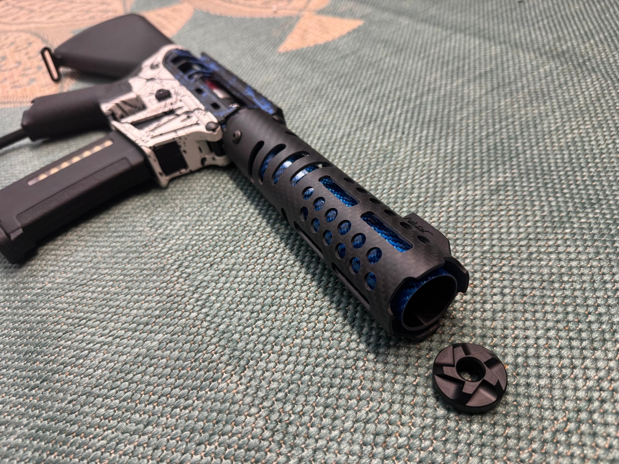 KA Tech MAC Airtac Polarstars F2 AR8 HPA M4 Stuby Type 4 Skeletonized Cerakote Splatter - KA Tech Airsoft - Polarstar F2