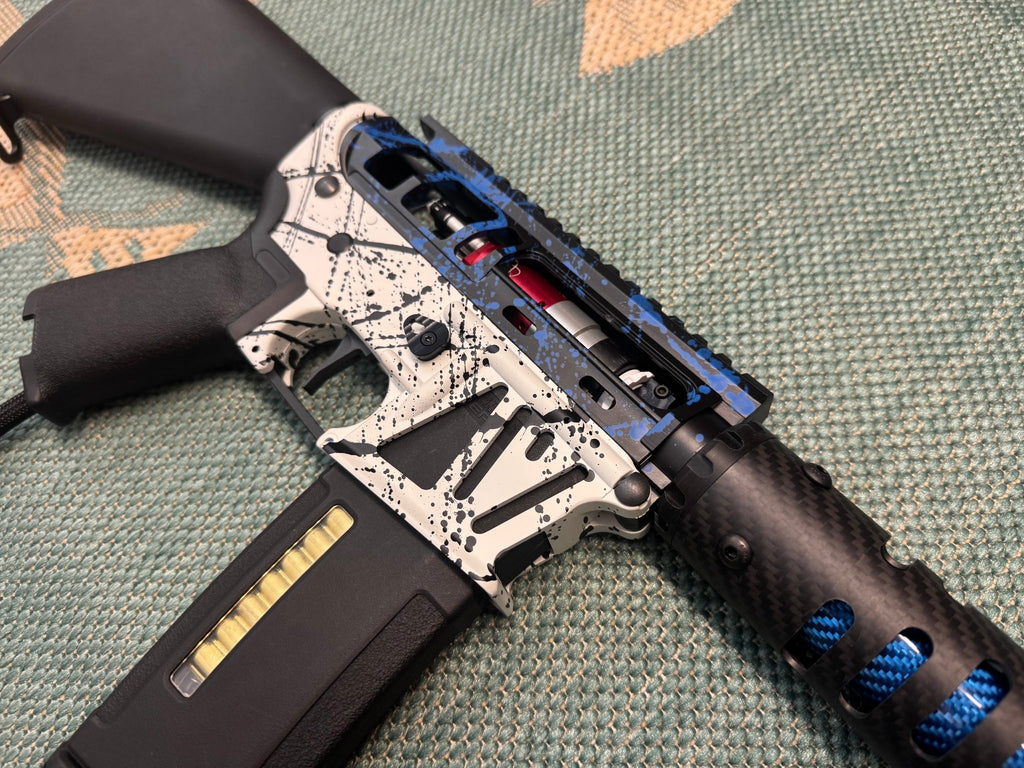 KA Tech MAC Airtac Polarstars F2 AR8 HPA M4 Stuby Type 4 Skeletonized Cerakote Splatter - KA Tech Airsoft - Polarstar F2