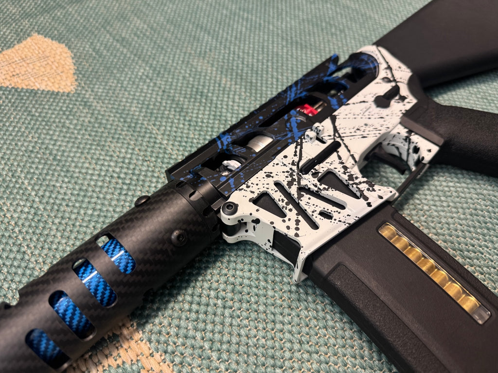 KA Tech MAC Airtac Polarstars F2 AR8 HPA M4 Stuby Type 4 Skeletonized Cerakote Splatter - KA Tech Airsoft - Polarstar F2