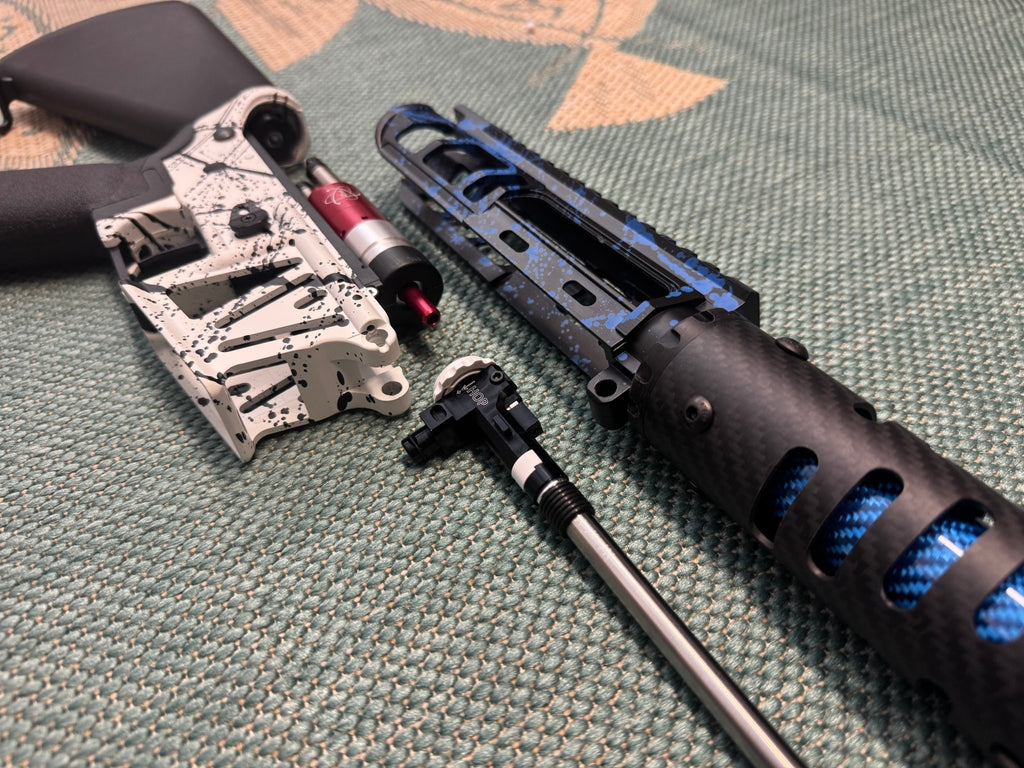 KA Tech MAC Airtac Polarstars F2 AR8 HPA M4 Stuby Type 4 Skeletonized Cerakote Splatter - KA Tech Airsoft - Polarstar F2