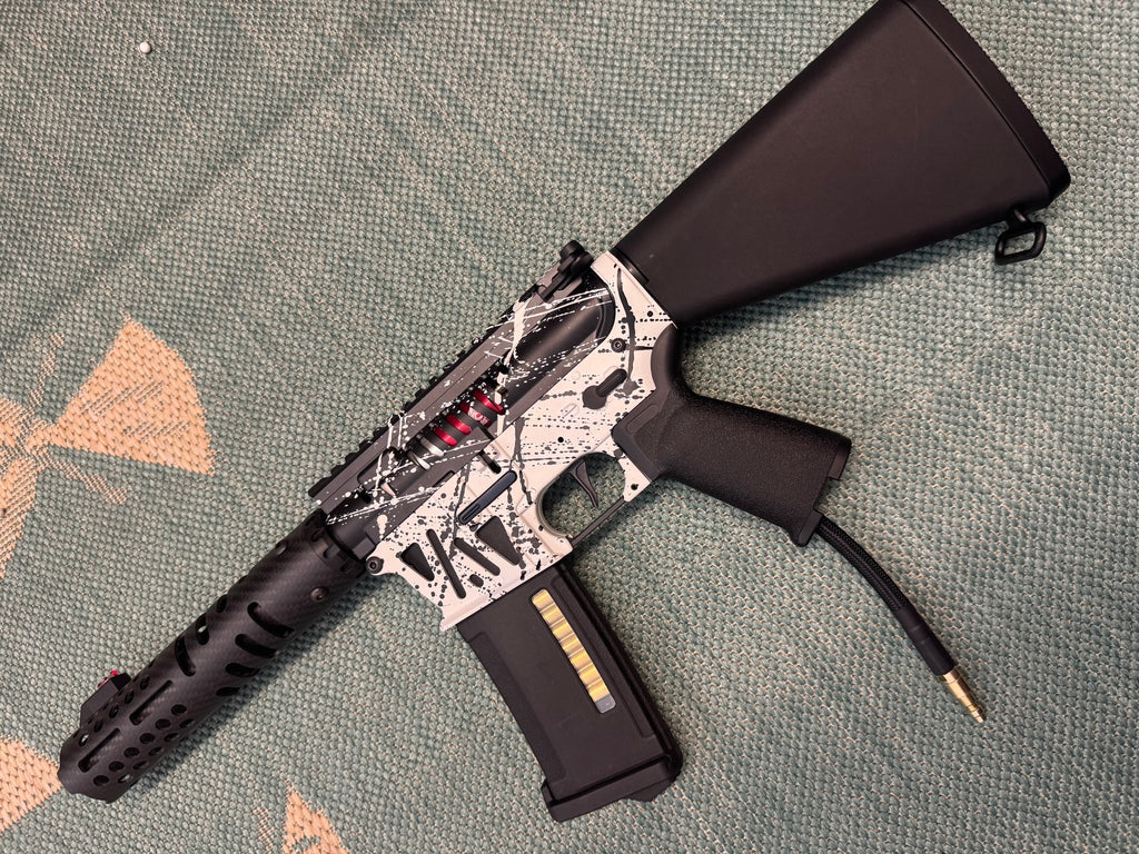 KA Tech MAC Airtac Polarstars F2 AR8 HPA M4 Stuby Type 4 Skeletonized Cerakote Splatter - KA Tech Airsoft - Polarstar F2