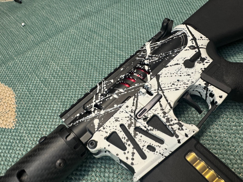 KA Tech MAC Airtac Polarstars F2 AR8 HPA M4 Stuby Type 4 Skeletonized Cerakote Splatter - KA Tech Airsoft - Polarstar F2