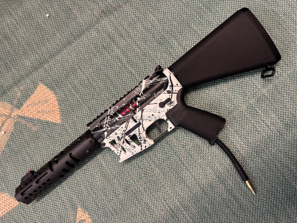 KA Tech MAC Airtac Polarstars F2 AR8 HPA M4 Stuby Type 4 Skeletonized Cerakote Splatter - KA Tech Airsoft - Polarstar F2